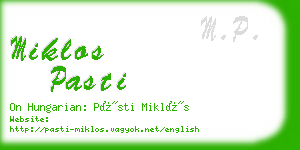 miklos pasti business card